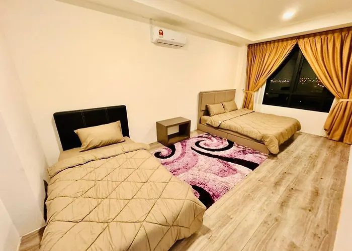 24\'Hr Check In H\'Floor Saradise Merriton Residency Kuching Luxury Balcony Facing Airport 3R2B-2Cpark